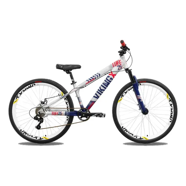 VikingX Bicicleta VikingX Tuff 25 Aro 26 21 Velocidades Freio a Disco Roxo/Laranja